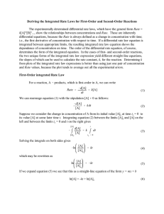 and Second-Order Integrated Rate Laws