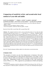 Comparison of sensitivity to first- and second
