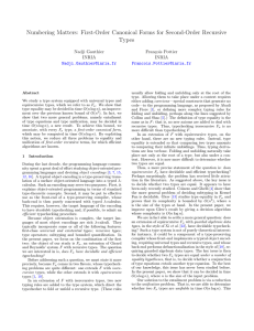 First-Order Canonical Forms for Second-Order - Gallium