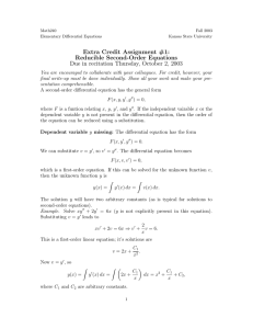 Reducible Second-Order Equations