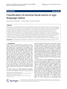 Classification of extreme facial events in sign language videos
