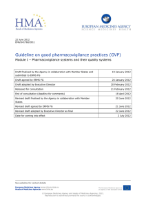 Guideline on good pharmacovigilance practices