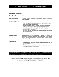 IC ASSESSMENT SLIP 2 – Theory Paper
