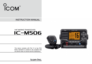 IC-M506 INSTRUCTION MANUAL
