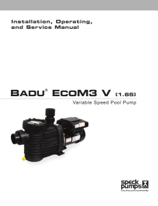 User Manual - Speck Pumps