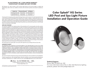 Color Splash® XG Series LED Pool and Spa Light