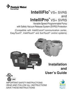 intelliflo vs plus svrs