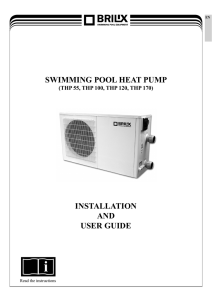 SWIMMING POOL HEAT PUMP INSTALLATION AND USER GUIDE