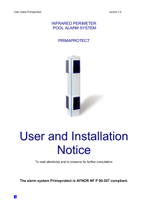 User and Installation Notice