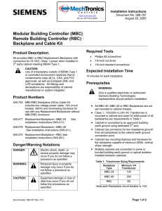 Modular Building Controller (MBC)