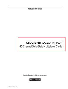 Models 7015-S And 7015-C 40-Channel Solid State