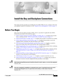 Install the Bay and Backplane Connections