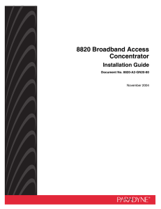 8820 Broadband Access Concentrator Installation Guide