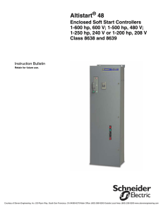 Schneider Electric Altivar 48 Enclosed Soft Start