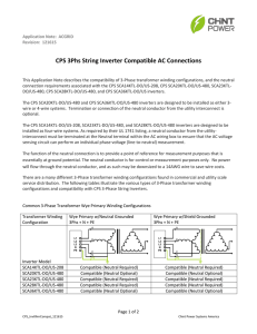 CPS Three Phase Inverter AC Output Connection 14-36kW