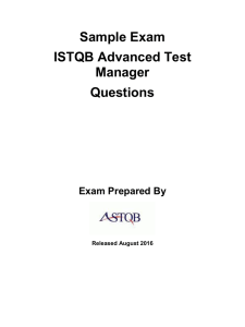 ISTQB CTAL Test Manager Sample Exam Questions