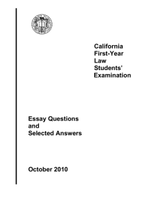 California First-Year Law Students` Examination