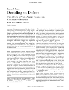 Deciding to Defect