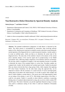 Non Destructive Defect Detection by Spectral Density Analysis