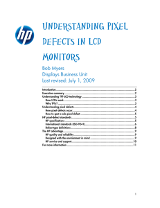 understanding pixel defects in lcd monitors