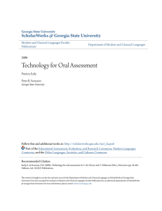 Technology for Oral Assessment - ScholarWorks @ Georgia State