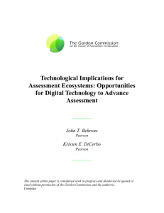 Technological Implications for Assessment Ecosystems