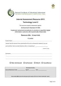 Level 1 Technology internal assessment resource