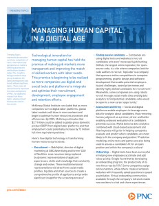 MANAGING HUMAN CAPITAL IN A DIGITAL AGE