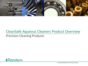 CleanSafe Aqueous Cleaners Product Overview