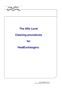 Cleaning Procedures for PHE