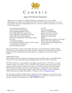 Cambria Approved Cleaners List