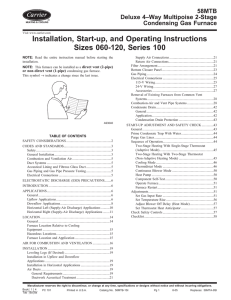 Installation, Start-up, and Operating Instructions