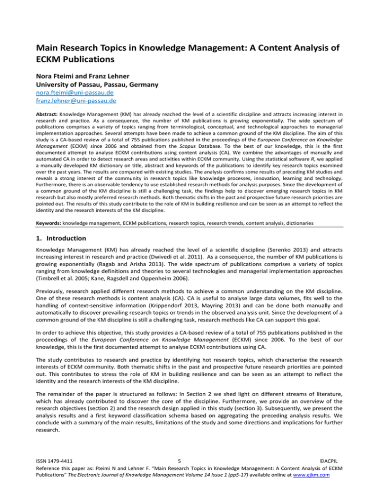 knowledge management thesis topics