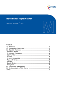 Merck Human Rights and Social Charter