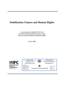 stabilisation clauses and human rights