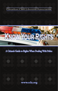 Know Your Rights - Peel Regional Police