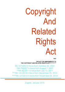 Copyright and Related Rights Act