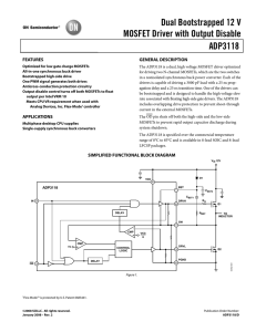 ADP3118 : Dual Bootstrapped 12 V MOSFET Driver
