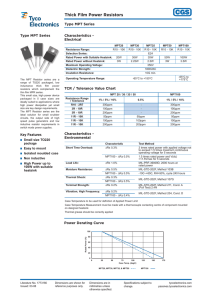 Thick Film Power Resistors - Type MPT Series
