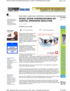 nfoec show overshadowed by capital spending