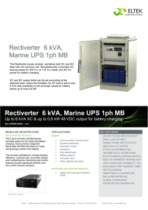 Datasheet Rectiverter 6 kVA Marine UPS 1ph MB