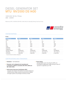 Spec Sheet MTU 18V2000 DS1400