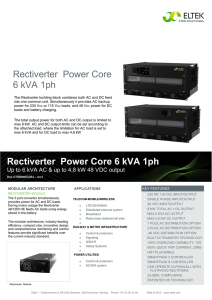Rectiverter Power Core 6 kVA 1ph Rectiverter Power Core 6