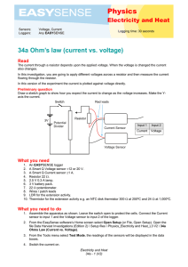34a Ohm`s law (current vs. voltage)