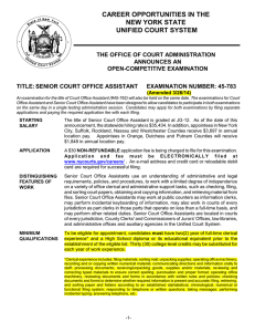 Senior Court Office Assistant - New York State Unified Court System