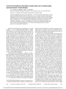 Current fluctuations and silicon oxide wear"`out in metal oxide