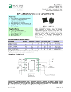 DUREL D391A EL Lamp Driver