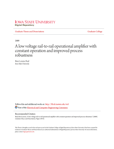 A low voltage rail-to-rail operational amplifier with constant operation