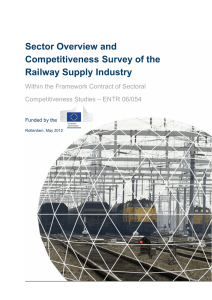 Sector Overview and Competitiveness Survey of the Railway Supply