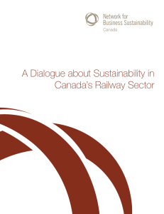 A Dialogue about Sustainability in Canada`s Railway Sector